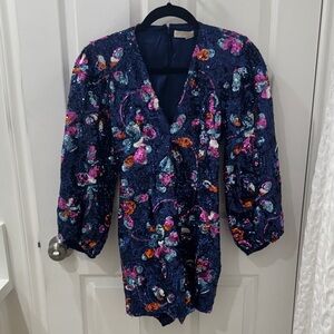 Ramy Brook Floral Sequin Bodysuit